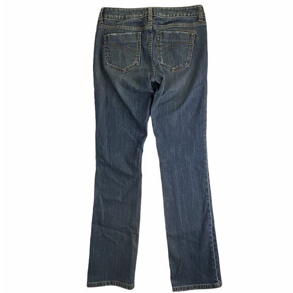 DKNY Boot Cut Jeans Womens 6 Distressed Denim Straight Leg Mid Rise - Picture 3 of 12